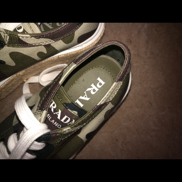 Prada camp canvas platform sneakers - Picture 5 of 6